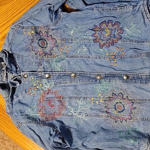 Vintage denim button jacket WITH POCKETS